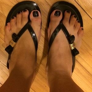 Tory burch black jelly sandal