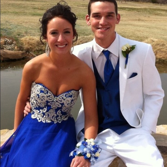 Night Moves royal blue prom dress, only work once - Picture 4 of 4