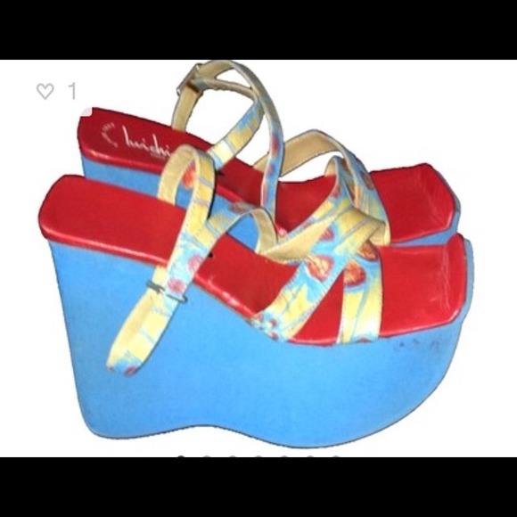 Vintage Luichiny Flower Strappy Platform Sandal