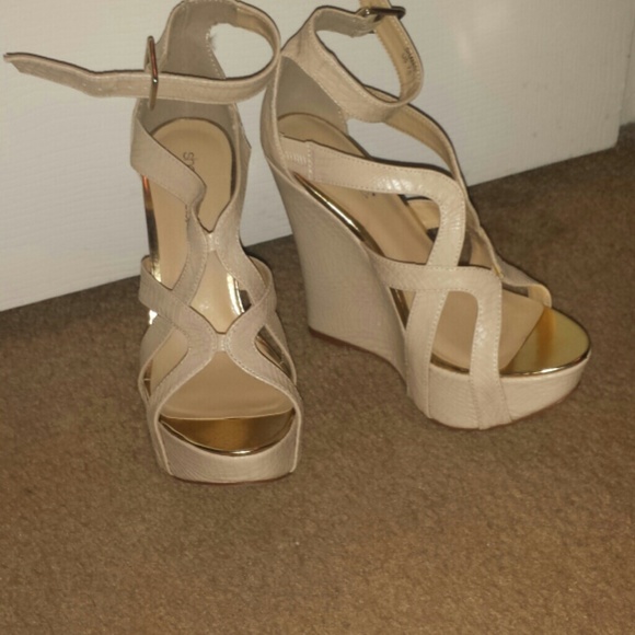 Shoedazzle Shanini Nude Wedges