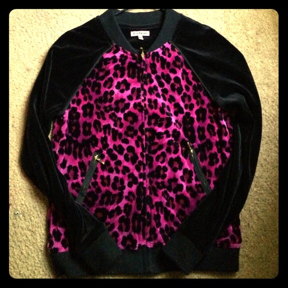 Juicy Couture velour zip up sweatshirt