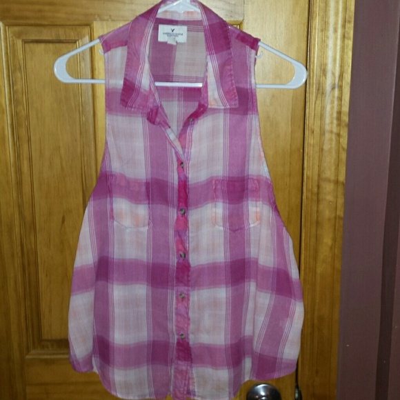 American Eagle Flannel Tank