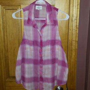 American Eagle Flannel Tank