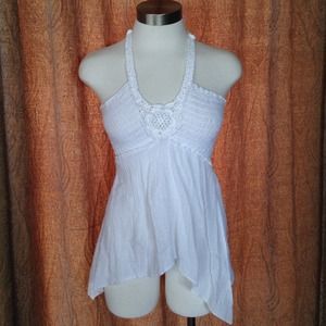 White halter top
