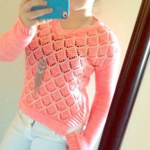 Bright pink sweater :)