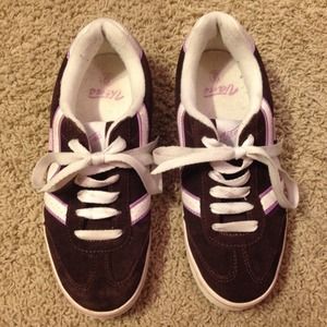 Brown, White and Lilac Vans - size 9
