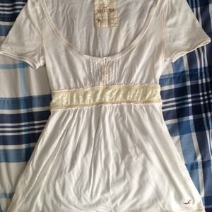 Hollister white shirt