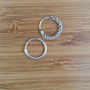 BUNDLE💎Sterling silver hoop earrings