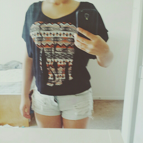 Black graphics shirt