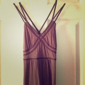 Athleta Goddess Dress crisscross back. Brown