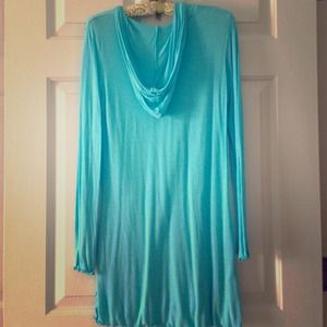 Athleta Blue tunic/cover up - runs big!
