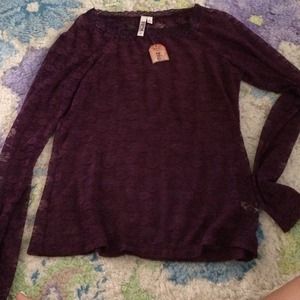Dark Purple Lace Shirt