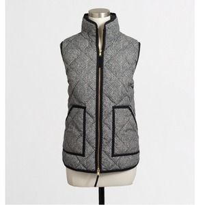 j crew factory herringbone print puffer vest