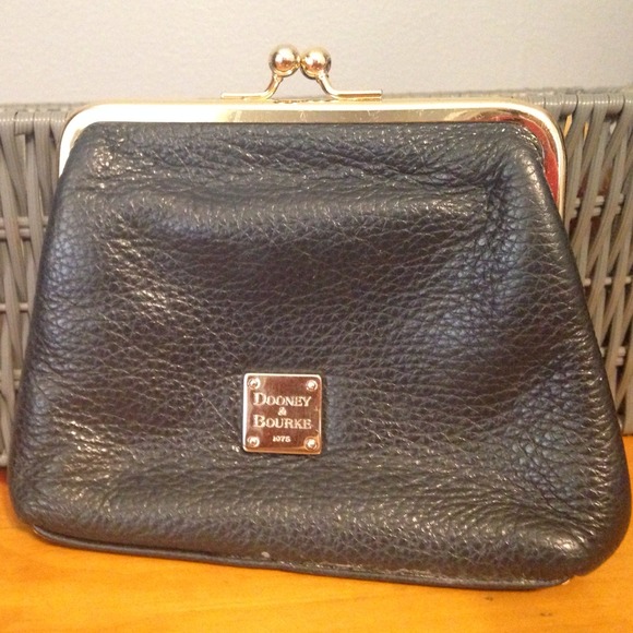 Dooney and Bourke black leather coin purse