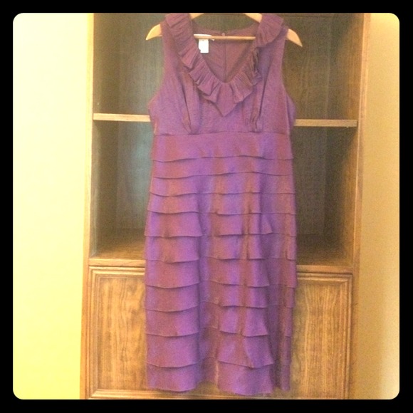 Purple ruffle dress