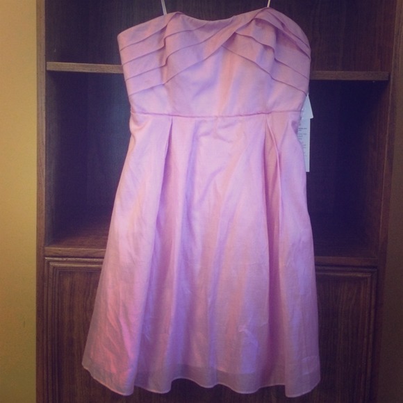 Lavender strapless dress