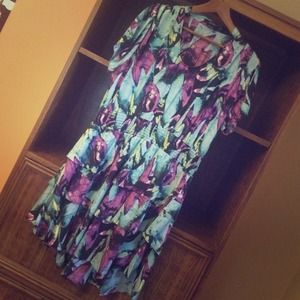 Super flirty floral silk dress