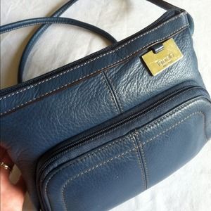 Navy Leather Crossbody