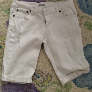 White Boyfriend Shorts