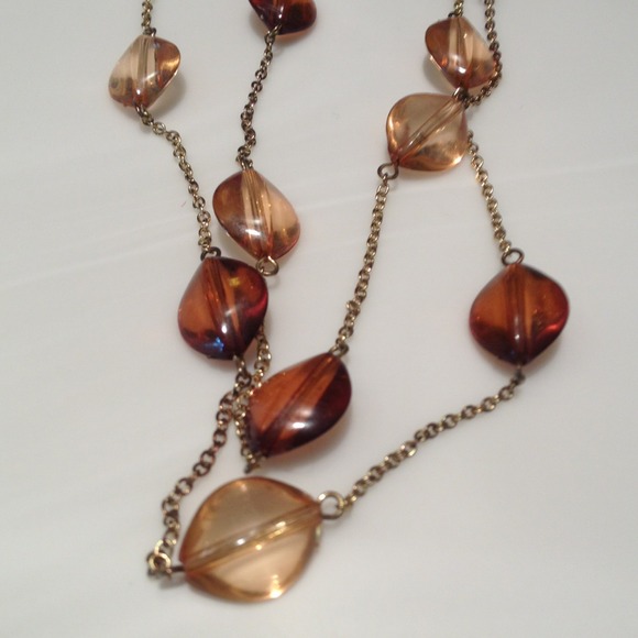 Brown beaded necklace