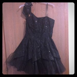 Black one shoulder dress