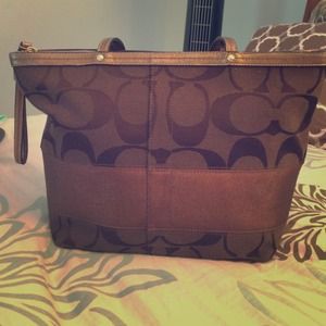 Dark brown coach bag