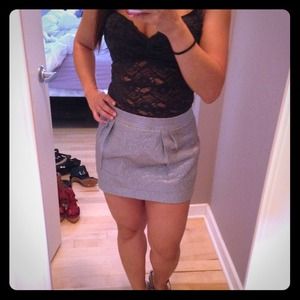Mini metallic skirt
