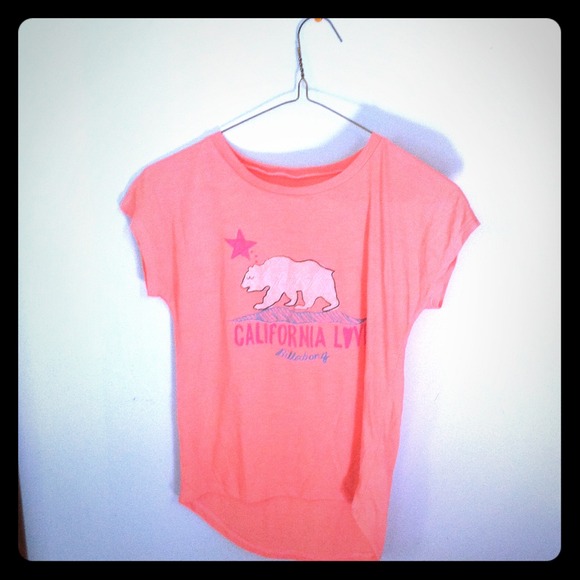 🌙Orange high low tee☀️