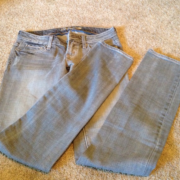 AE grey wash skinny jeans