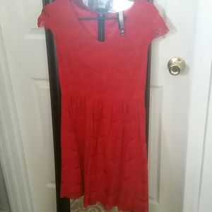 Red laced dress