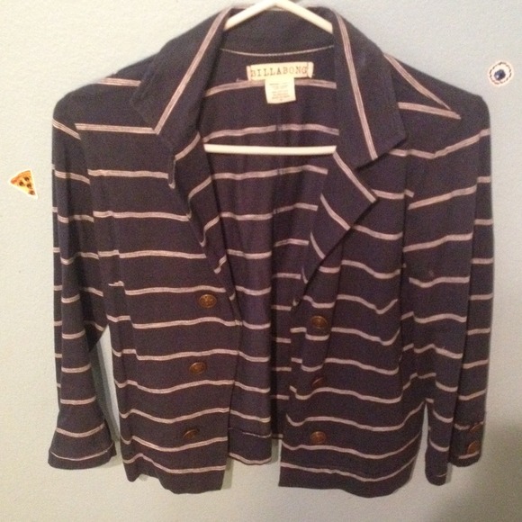 BILLABONG NAVY STRIPPED BLAZER