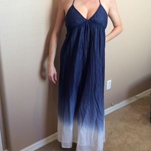 Beautiful long ombré blue summer dress