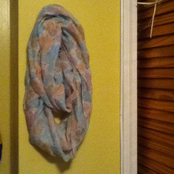 blue pink brown scarf - Picture 1 of 2