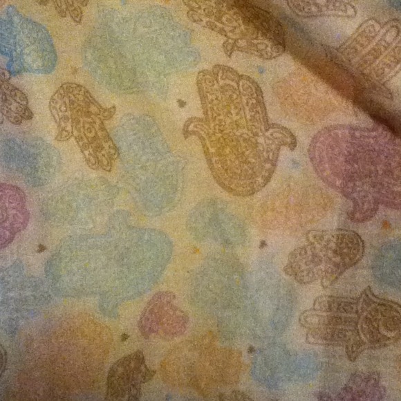 blue pink brown scarf - Picture 2 of 2