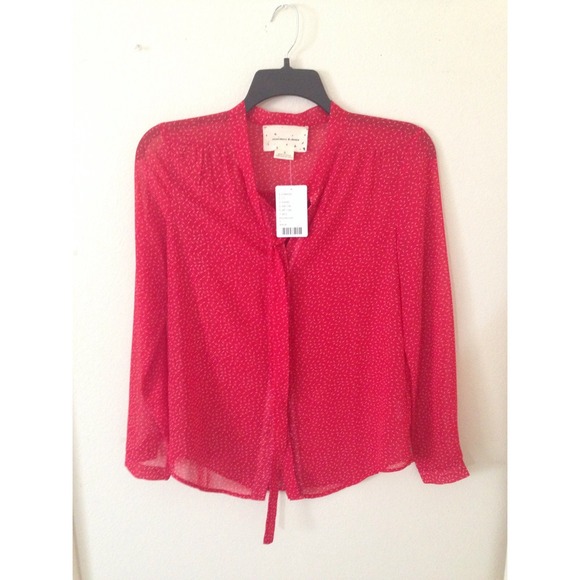 UO // NWT polka dot button up blouse