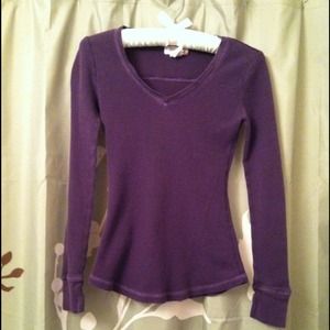 Thermal v-neck shirt