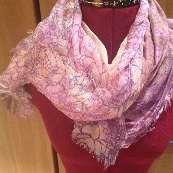 Loft plaid and floral scarf