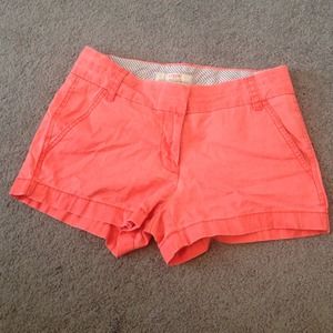 Orange J. crew shorts!