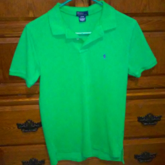 Green polo shirt