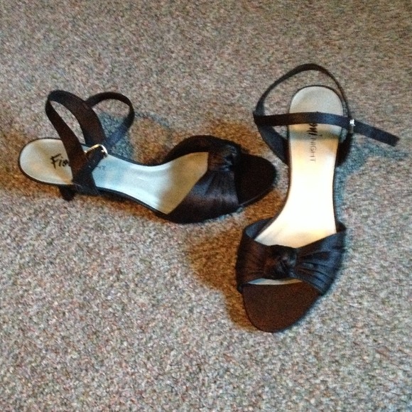 Silk Black Kitten Heels
