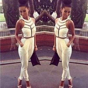 Ladies gauze Outfits Bodycon Jumpsuit&Romper