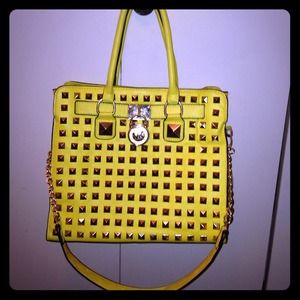 Yellow studded Michael Kors WITH DUST BAG