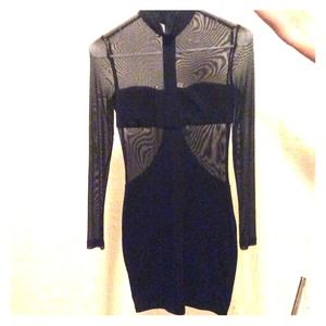 Mesh black dress