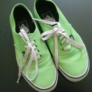 Lime Green Lace-Up Vans