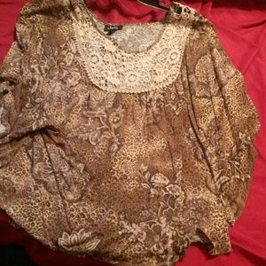 Flowy animal print shirt