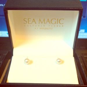 Mikimoto Sea Magic cultured pearl stud earrings