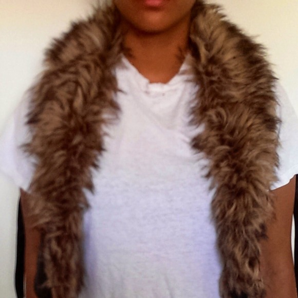 Fur Vegan Leather Holster Vest