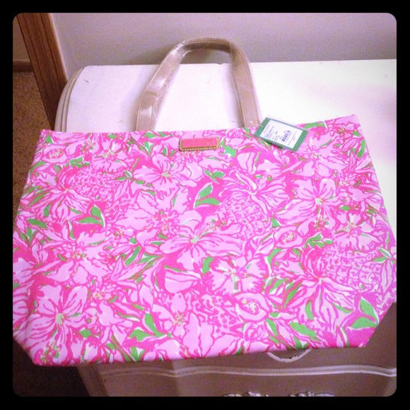 NWT Lilly pulitzer limeade Mai tai travel tote