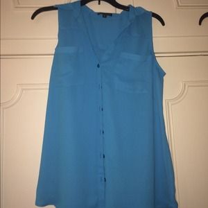 Light Blue Express Sleeveless Shirt
