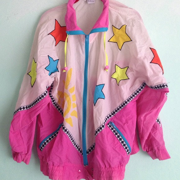 Vintage 80s star windbreaker jacket